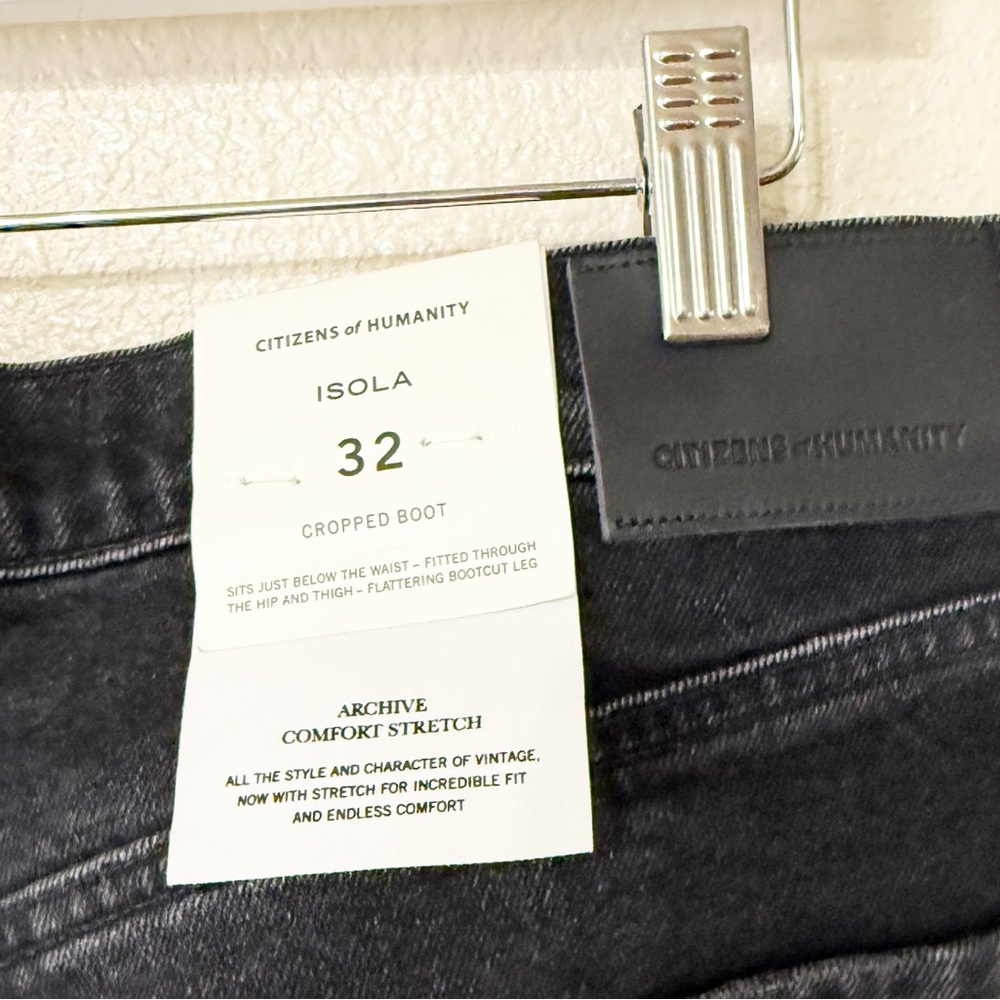 NWT Citizens of Humanity Isola Crop Jeans in Stormy Wash Zip Fly 2030-3010 - Picture 8 of 11